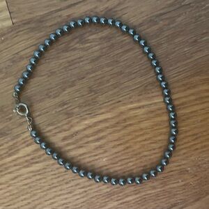 Elegant Steel Grey Beaded Bracelet